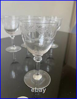 Lot De 7 Verres A Vin Rouge En Cristal De Saint Louis Modèle Millet Non Baccarat
