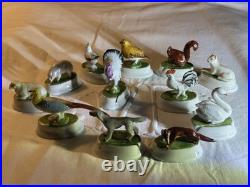 Lot Portes Nom Signé Baccarat Boutique France Animaux Rare et Magnifique