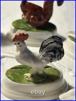 Lot Portes Nom Signé Baccarat Boutique France Animaux Rare et Magnifique