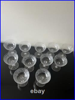 Lot de 11 Coupe A Champagne En Cristal Baccarat Modèle athenienne