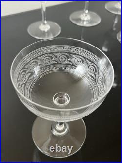 Lot de 11 Coupe A Champagne En Cristal Baccarat Modèle athenienne