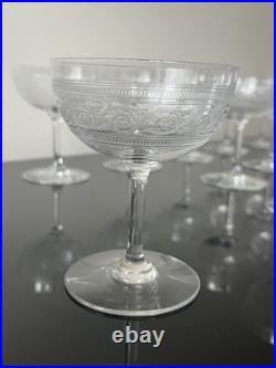 Lot de 11 Coupe A Champagne En Cristal Baccarat Modèle athenienne