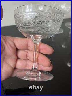 Lot de 11 Coupe A Champagne En Cristal Baccarat Modèle athenienne