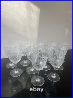 Lot de 11 Verres À Vin Rouge En Cristal Baccarat Modèle Rohan