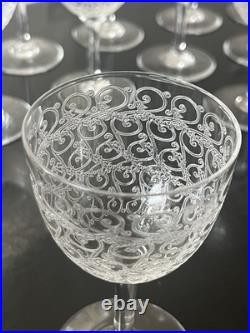 Lot de 11 Verres À Vin Rouge En Cristal Baccarat Modèle Rohan