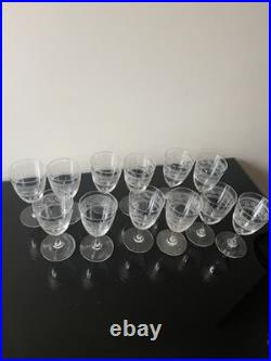 Lot de 12 Verres a Vin Rouge En Cristal Baccarat Modèle athenienne