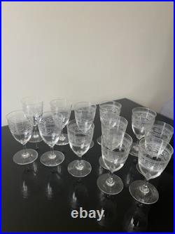 Lot de 12 Verres a Vin Rouge En Cristal Baccarat Modèle athenienne