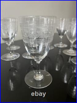 Lot de 12 Verres a Vin Rouge En Cristal Baccarat Modèle athenienne