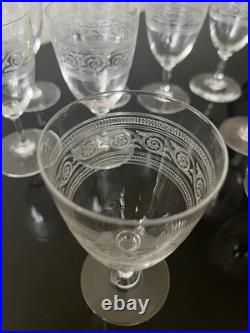Lot de 12 Verres a Vin Rouge En Cristal Baccarat Modèle athenienne