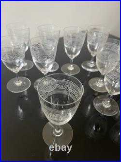 Lot de 12 Verres a Vin Rouge En Cristal Baccarat Modèle athenienne
