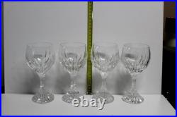 Lot de 4 verres à vin Baccarat Masséna en cristal 16 cm