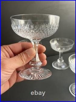 Lot de 5 Coupes À Champagne En Cristal Baccarat Modèle Océan