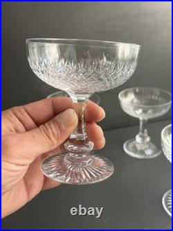 Lot de 5 Coupes À Champagne En Cristal Baccarat Modèle Océan