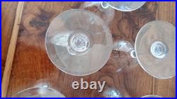 Lot de 5 verres à vin modèle perfection en cristal de Baccarat