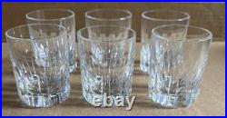 Lot de 6 Petits verres à Whisky ou Liqueur en Cristal de BACCARAT. Modèle Rotary