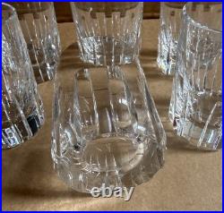 Lot de 6 Petits verres à Whisky ou Liqueur en Cristal de BACCARAT. Modèle Rotary