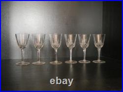 Lot de 6 Verre à vin blanc en cristal taillé Baccarat modèle Epron 13.5 cm