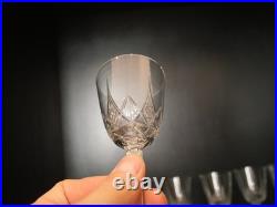 Lot de 6 Verre à vin blanc en cristal taillé Baccarat modèle Epron 13.5 cm