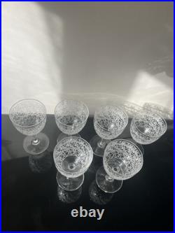 Lot de 6 Verres À Eau En Cristal Baccarat Modèle Rohan