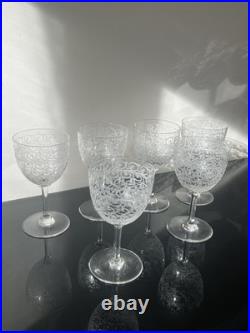 Lot de 6 Verres À Eau En Cristal Baccarat Modèle Rohan