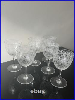Lot de 6 Verres À Eau En Cristal Baccarat Modèle Rohan
