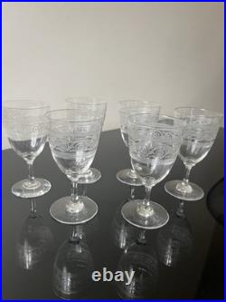 Lot de 6 Verres a Vin Blanc En Cristal Baccarat Modèle athenienne