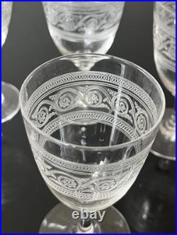 Lot de 6 Verres a Vin Blanc En Cristal Baccarat Modèle athenienne