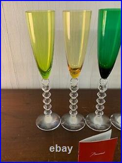 Lot de 6 flûtes champagne modèle Véga en cristal de Baccarat (prix des 6 verres)