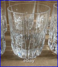 Lot de 6 grands verres à Whisky ou à Eau en Cristal de BACCARAT. Modèle Rotary