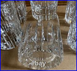 Lot de 6 grands verres à Whisky ou à Eau en Cristal de BACCARAT. Modèle Rotary