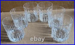Lot de 6 verres à Whisky ou à Eau en Cristal de BACCARAT. Modèle Rotary