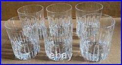 Lot de 6 verres à Whisky ou à Eau en Cristal de BACCARAT. Modèle Rotary