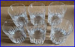 Lot de 6 verres à Whisky ou à Eau en Cristal de BACCARAT. Modèle Rotary