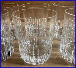 Lot de 6 verres à Whisky ou à Eau en Cristal de BACCARAT. Modèle Rotary