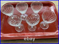 Lot de 6 verres à vin Val de Loire, cristal signé Baccarat très bon état