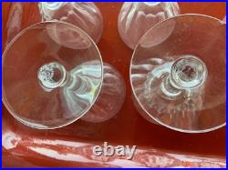 Lot de 6 verres à vin Val de Loire, cristal signé Baccarat très bon état