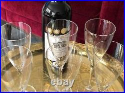 Lot de 6 verres à vin rouge Cristal Baccarat modèle Dom Perignon très bon état