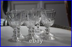 Lot de 7 Anciens Verres à Vin ou Porto en Cristal Baccarat, Modèle Gondole Lot de 7 Anciens Verres à Vin ou Porto en Cristal Baccarat, Modèle Gondole