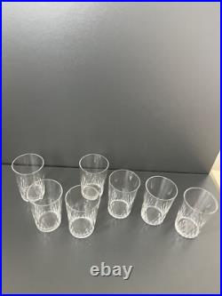 Lot de 7 Gobelets En Cristal Baccarat Modèle Richelieu