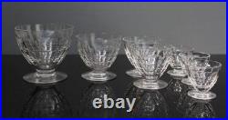 Lot de 7 anciens verres en cristal de baccarat modèle Charmes