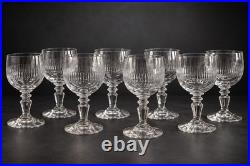 Lot de 8 verres à vin en cristal de Baccarat Modèle Renaissance 12 cm