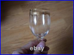Lot de 8 verres à vin rouge en cristal gravé doré Baccarat Saint ST Louis