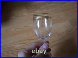 Lot de 8 verres à vin rouge en cristal gravé doré Baccarat Saint ST Louis