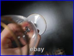 Lot de 8 verres à vin rouge en cristal gravé doré Baccarat Saint ST Louis