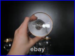 Lot de 8 verres à vin rouge en cristal gravé doré Baccarat Saint ST Louis