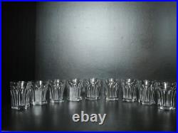 Lot de 9 ancien petit verres à whisky gobelet cristal Baccarat Harcourt Lot de 9 ancien petit verres à whisky gobelet cristal Baccarat Harcourt