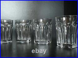 Lot de 9 ancien petit verres à whisky gobelet cristal Baccarat Harcourt Lot de 9 ancien petit verres à whisky gobelet cristal Baccarat Harcourt