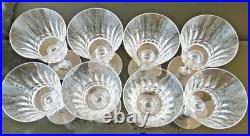 Lot de huit verres à vin rouge Baccarat en cristal taillé modèle Piccadilly 14cm