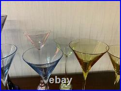 Lot de verres à cocktail en cristal de Baccarat (prix des 10 verres)