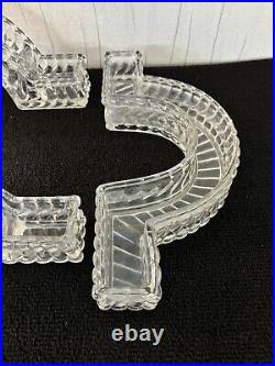 Lots 4 chemins de table modèle Tors/ Bambou clair cristal Baccarat (prix des 4) Lots 4 chemins de table modèle Tors/ Bambou clair cristal Baccarat (prix des 4)
